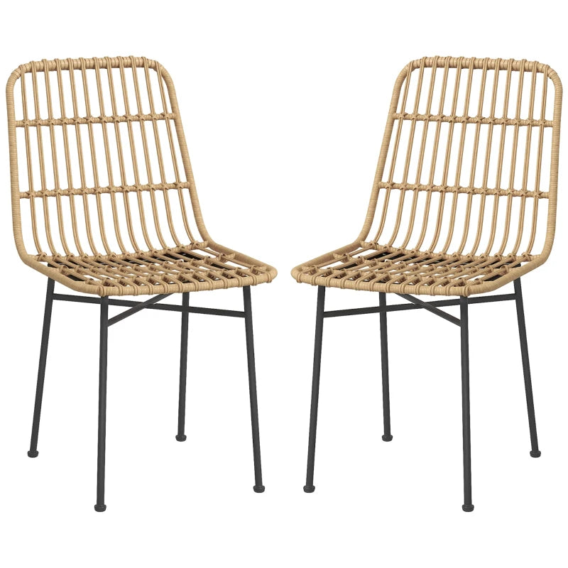 Nancy's Ordem Eetkamerstoelen - Stoel - Set van 2 Eetkamerstoelen - Rotan