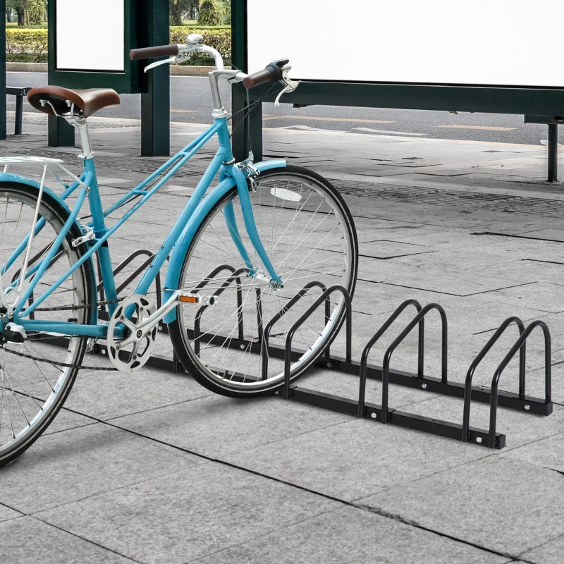 Nancy's Arbus Fietsenrek - Fietsenstandaard voor 6 fietsen - Zwart - Staal - ± 180 x 30 x 30 cm