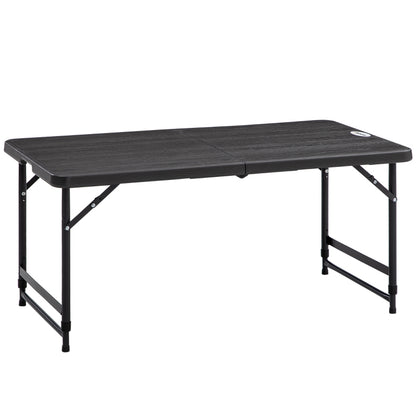 Nancy's Trevino Picknicktafel - Campingtafel - Opvrouwbaar - Grijs / Zwart - ± 120 x 60 x 75 cm