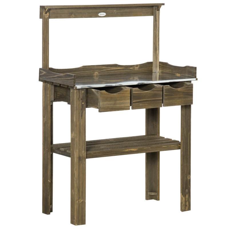 Nancy's Euskadi Planting table - Garden work table - Work table - Pine wood - ± 80 x 40 x 110 cm