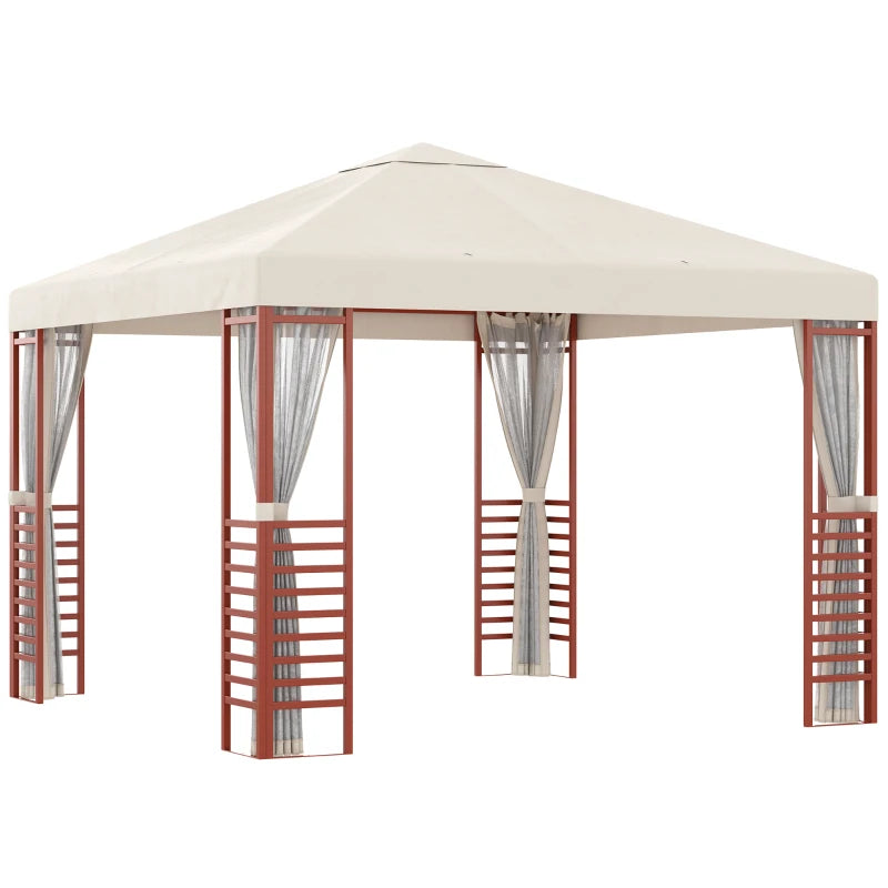 Nancy's Seramil Paviljoen - Party Tent - Prieel - Tuin Paviljoen - Beige - ± 300 x 300 x 260 cm