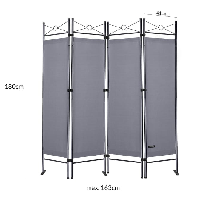 Nancy's Teixeira Kamerscherm - Privacyscherm - Roomdivider - Antraciet - ± 160 x 180 cm