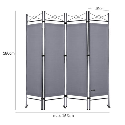 Nancy's Teixeira Kamerscherm - Privacyscherm - Roomdivider - Antraciet - ± 160 x 180 cm