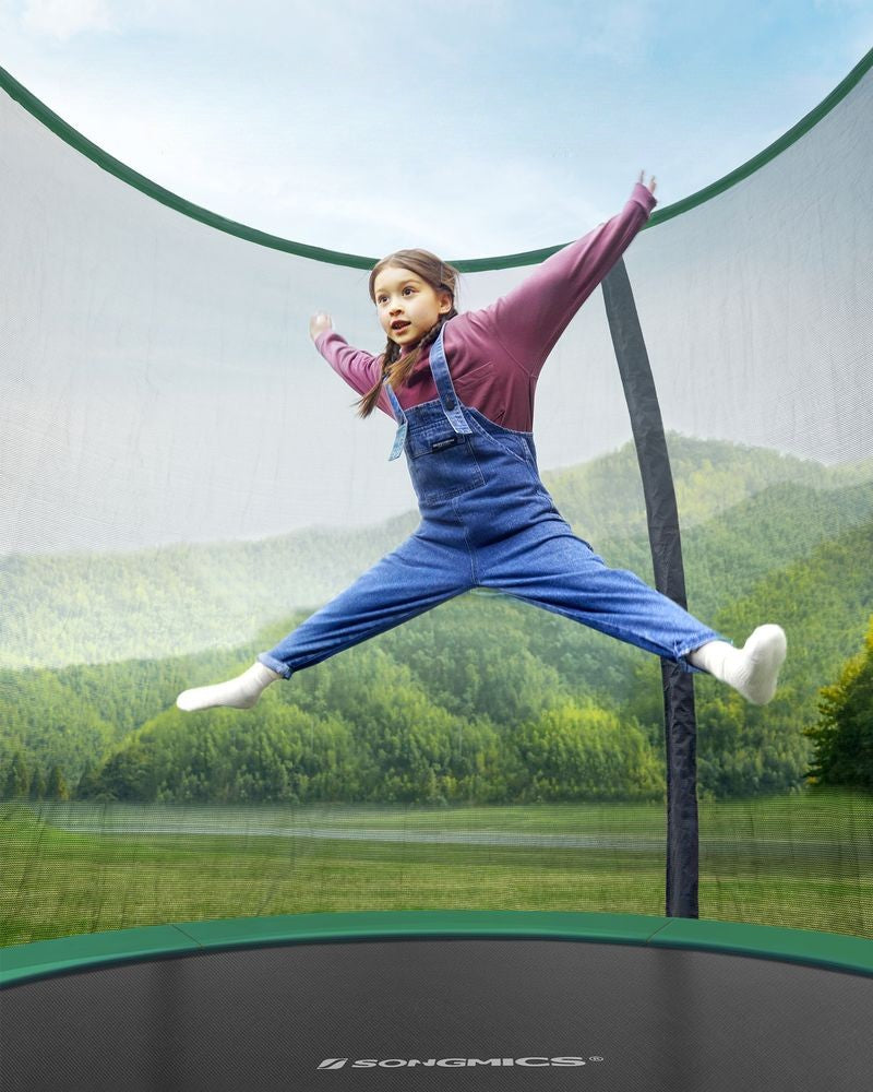 Nancy's Fornos Trampoline met Veiligheidsnet - Groen / Zwart - ± Ø 245 cm