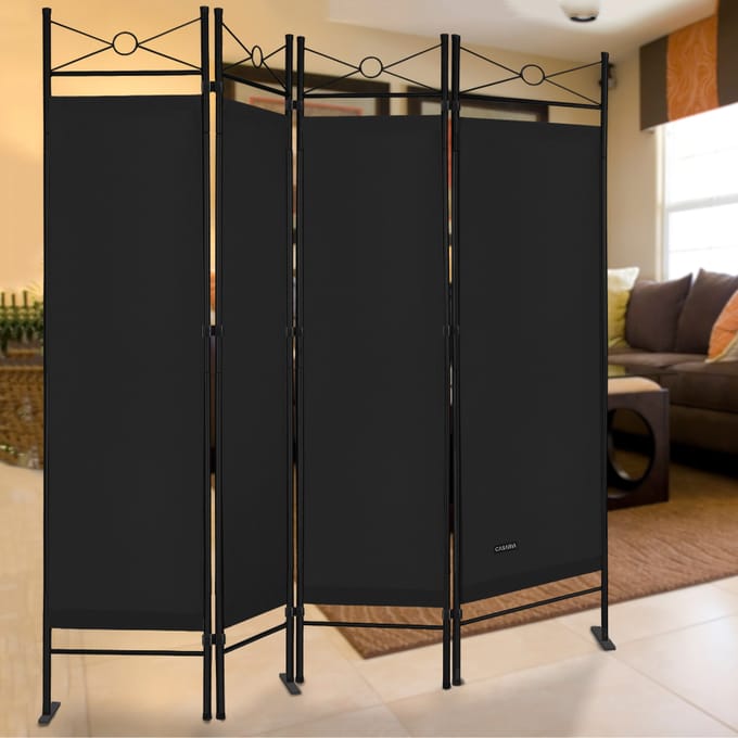 Nancy's Teixeira Kamerscherm - Privacyscherm - Roomdivider - Zwart - ± 160 x 180 cm