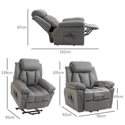 Nancy's Atalaia Sta op stoel - Opsta stoel - Seniorenstoel - Relaxfauteuil - Grijs