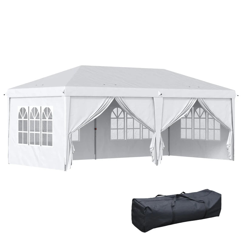 Nancy's Moita Party Tent - Garden Pavilion - Party Tent - White - ± 600 x 300 cm