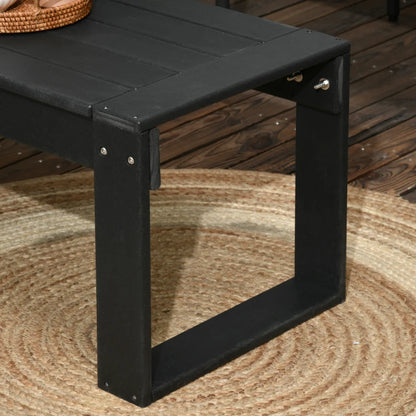 Nancy's Bellano Salontafel voor buiten - Tuintafel - Terrastafel - Zwart - ± 95 x 40 x 40 cm