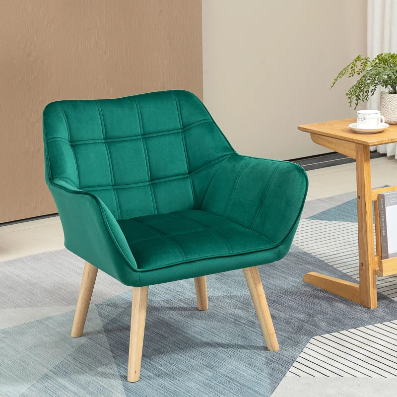 Nancy's Cerejais Fauteuil - Stoel - Relax Stoel - Loungestoel - Groen - Fluweel