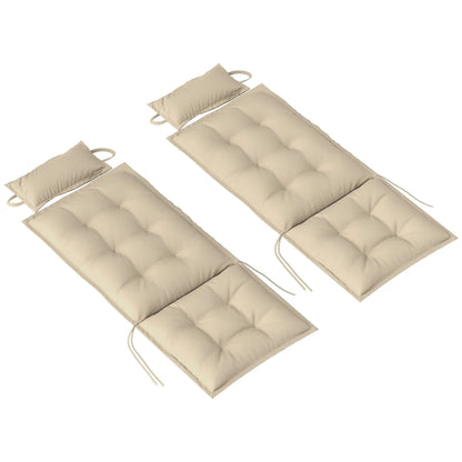 Nancy's Caldogno Tuinkussens Set - Ligstoelkussens - Loungekussens - Beige