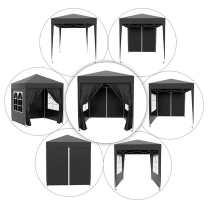 Nancy's Besteiros Paviljoen - Partytent - Tuin Paviljoen - Zwart - 200 x 200 x 240 cm