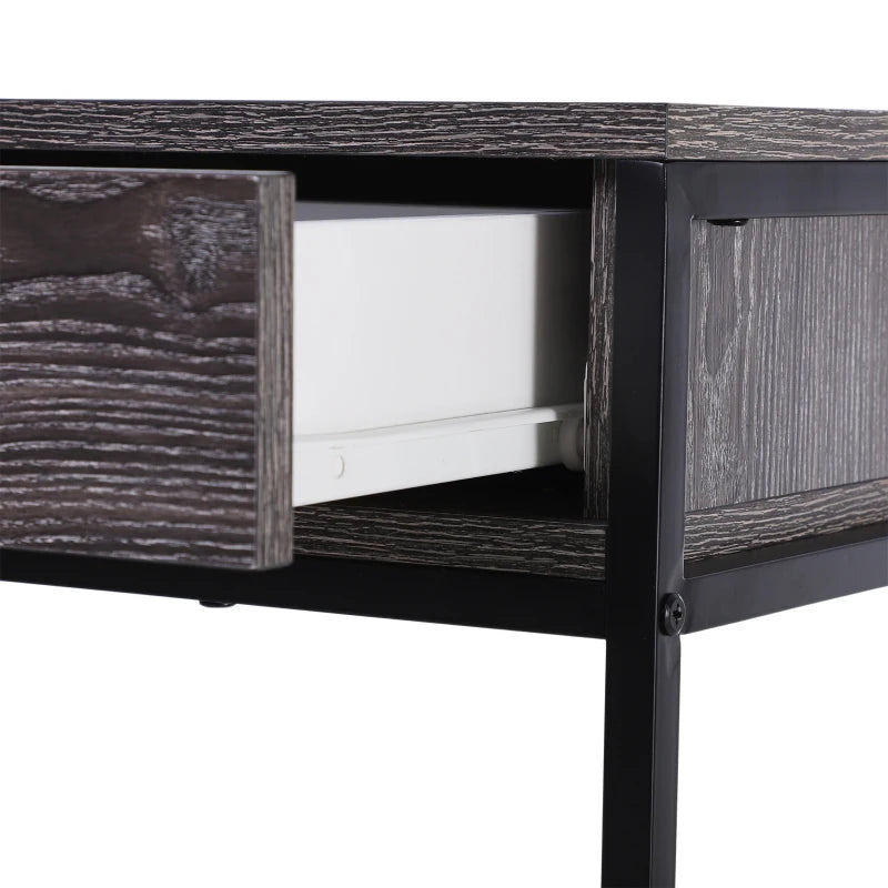 Nancy's Azias Sidetable - Console table - Side table - Gray / Black - Steel - ± 120 x 30 x 80 cm