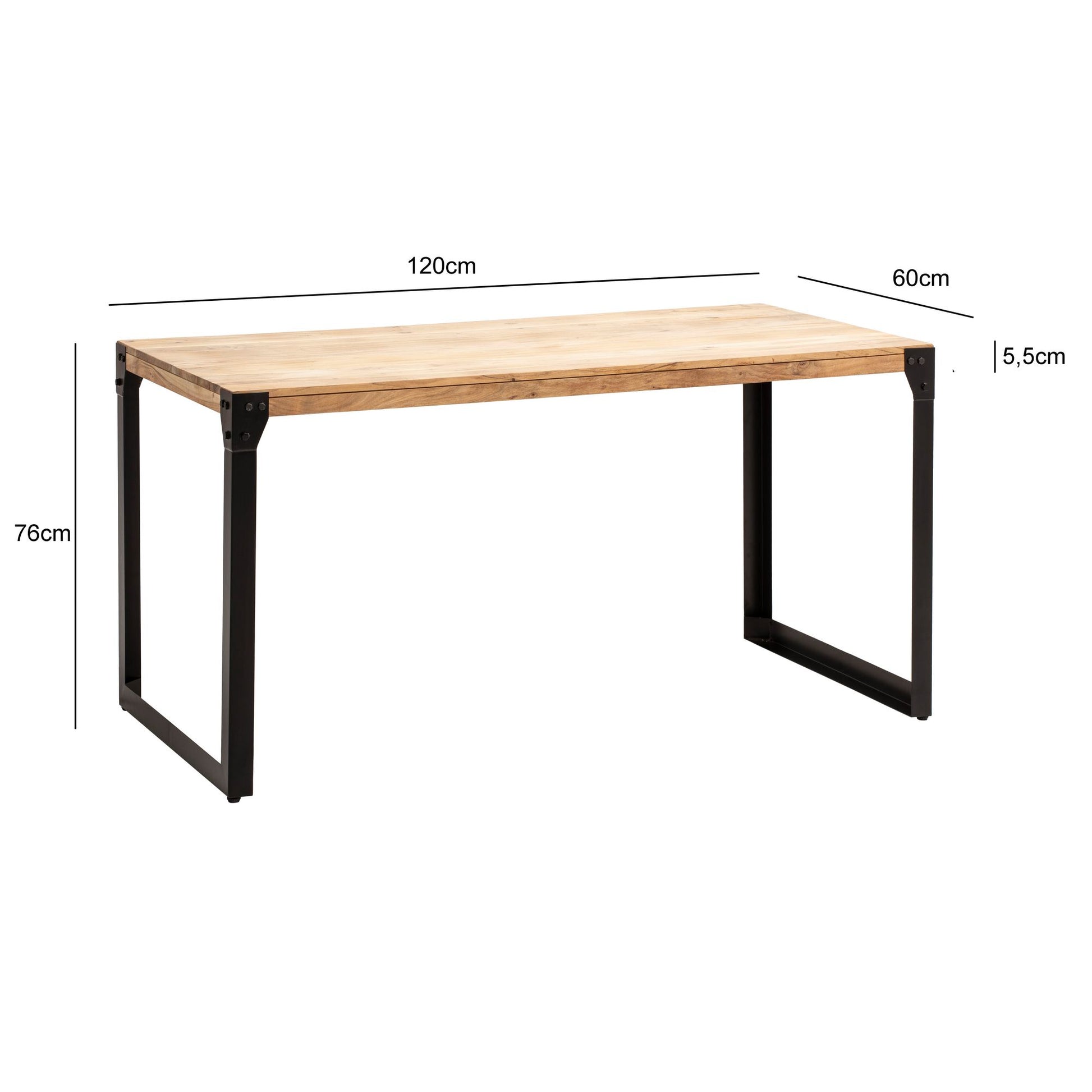 Nancy's Penamacor Eettafel - Eetkamertafel - Keukentafel - Massief Acaciahout - ± 120 x 60 x 75 cm