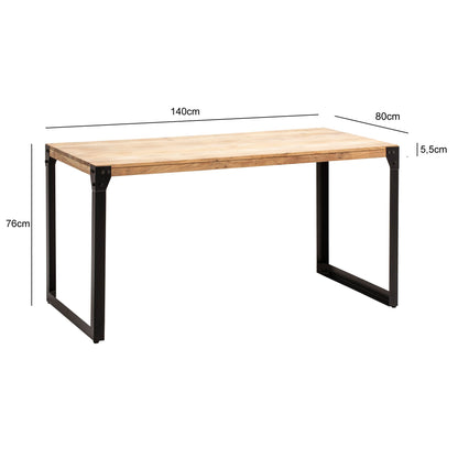 Nancy's Salvador Eettafel - Eetkamertafel - Keukentafel - Massief Acaciahout - ± 140 x 80 x 75 cm