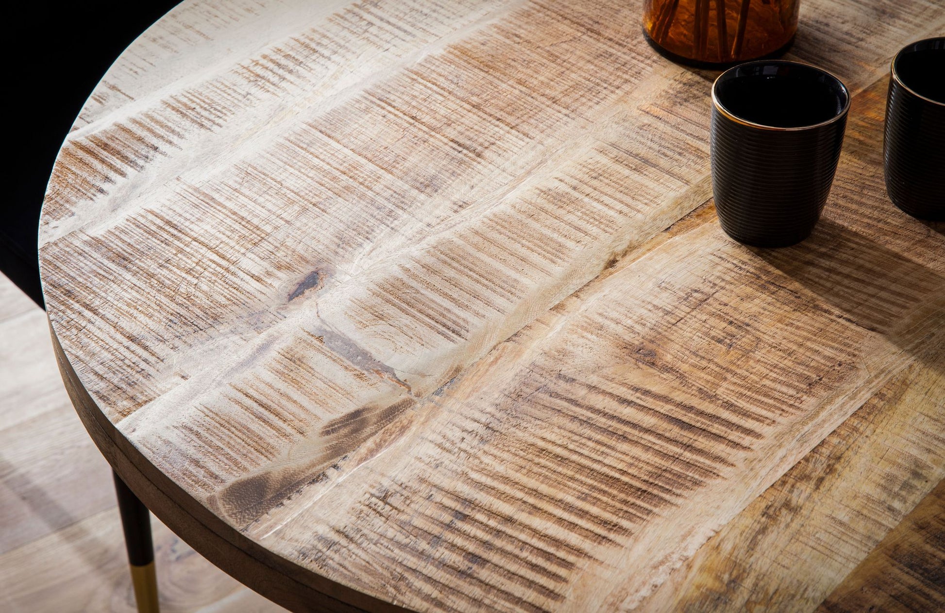 Nancy's Peniche Ronde Eettafel - Eetkamertafel - Keukentafel Rond - Massief Mangohout - Ø 80 x 75 cm