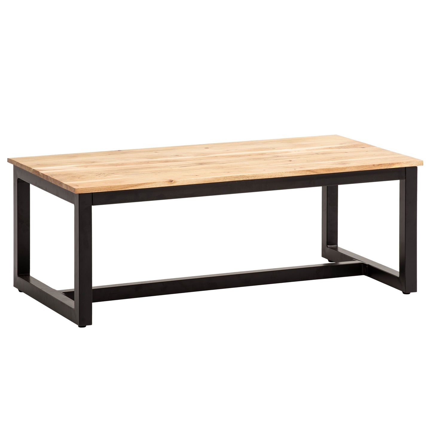 Nancy's Trancozelos Salontafel - Koffietafel - Bruin / Zwart - Massief Acaciahout - 110 x 60 x 40 cm