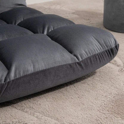 Pouf Nancy's Alcamo avec fonction de couchage - Coussin d'assise - 13 positions réglables - Gris foncé