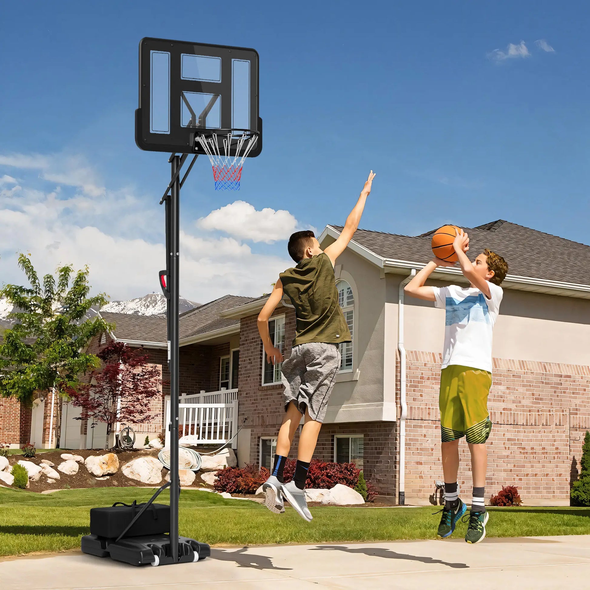 Nancy's Melcoes Basketbalstandaard - Draagbare Basket - Basketbalring - Opvouwbaar