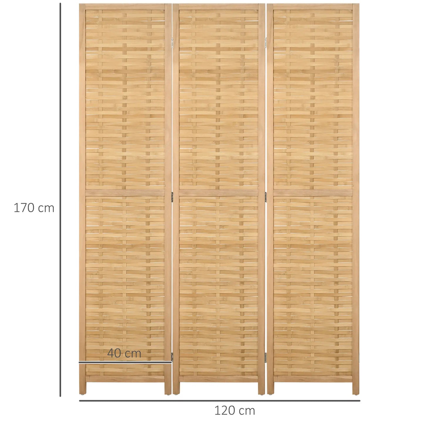 Nancy's Britiande Kamerscherm - Privacyscherm - Roomdivider - Bamboe - 120 x 170 cm