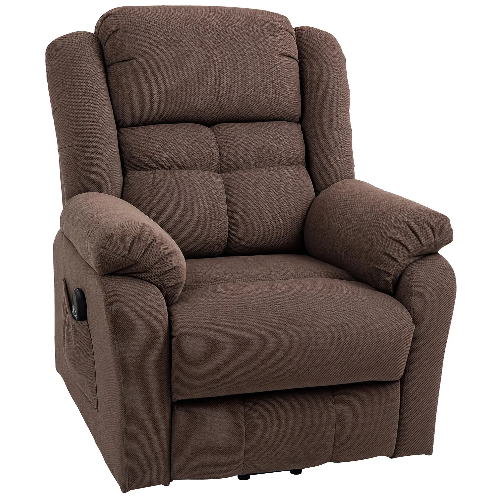 Nancy's Urgezes Sta op Stoel - Opsta stoel - Massagestoel - Seniorenstoel - Relaxfauteuil - Bruin - Fluweel