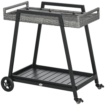 Nancy's Veiros Outdoor Trolley - Serving Trolley - Serving Trolley - Rattan - Gray