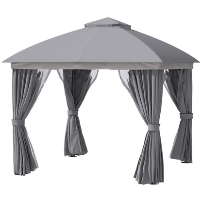 Nancy's Petersfield Paviljoen - Partytent - Tuinpaviljoen - Grijs - ± 300 x 300 cm