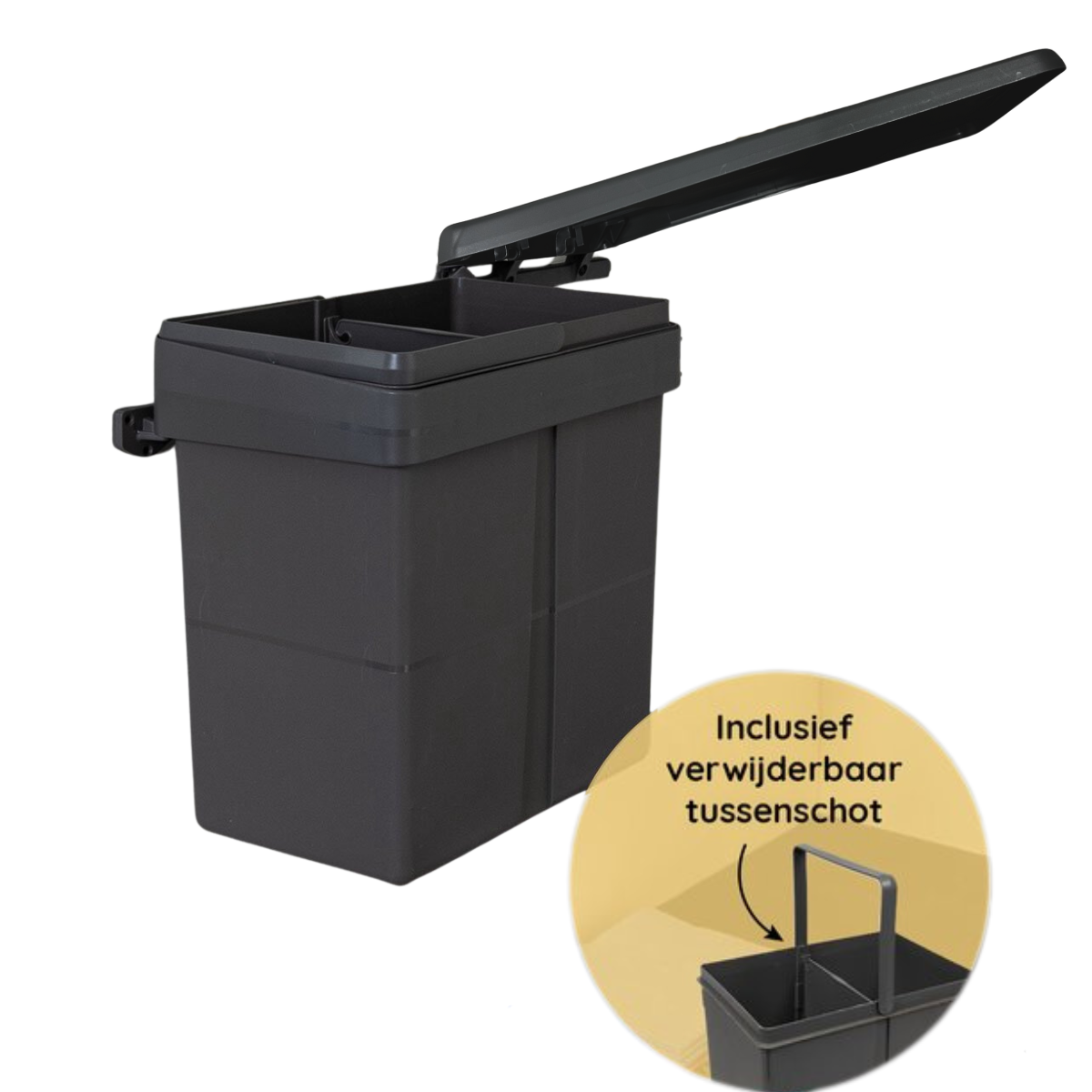 Eleganca Built-in waste bin 20 litres (or 2x10 litres)