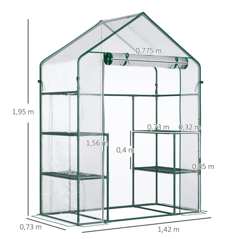 Nancy's Pamflower Tuinkas - Kweekkas - Plantenkas - ± 140 x 70 x 200 cm