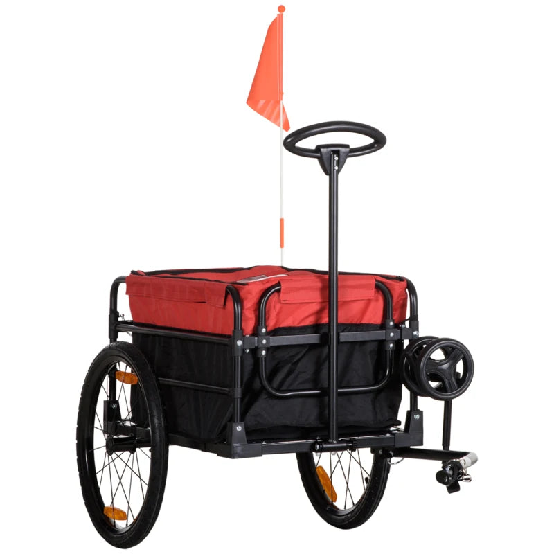 Nancy's Bordighera Fietskar - Fietsaanhangwagen - Transportaanhangwagen - Handkar - ± 130 x 65 x 64-103 cm