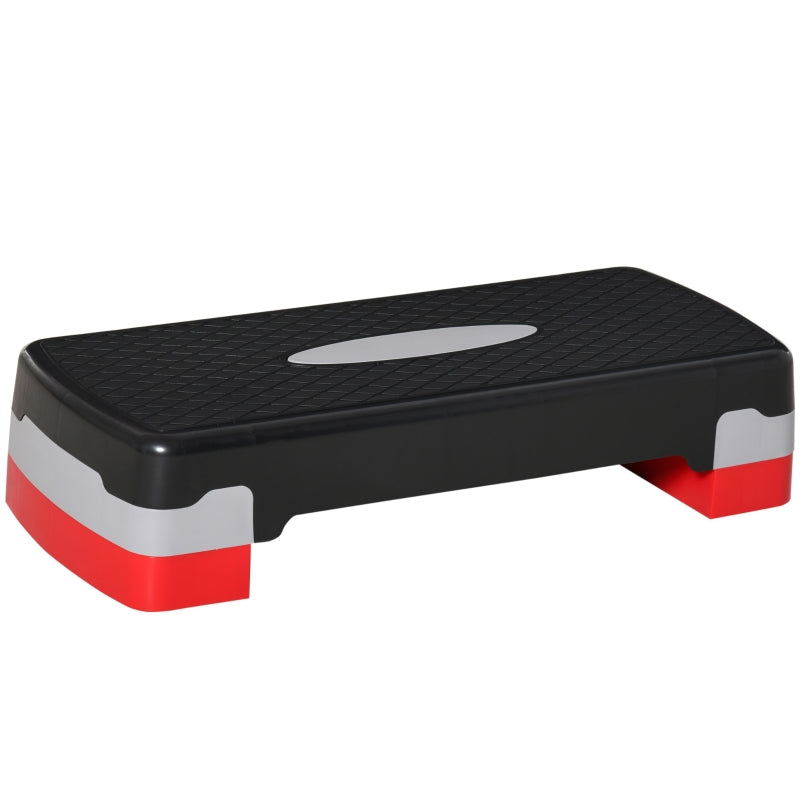 Nancy's Bebington Aerobic Step - Step fitness - Hauteur réglable - Antidérapant - Noir / Gris / Rouge