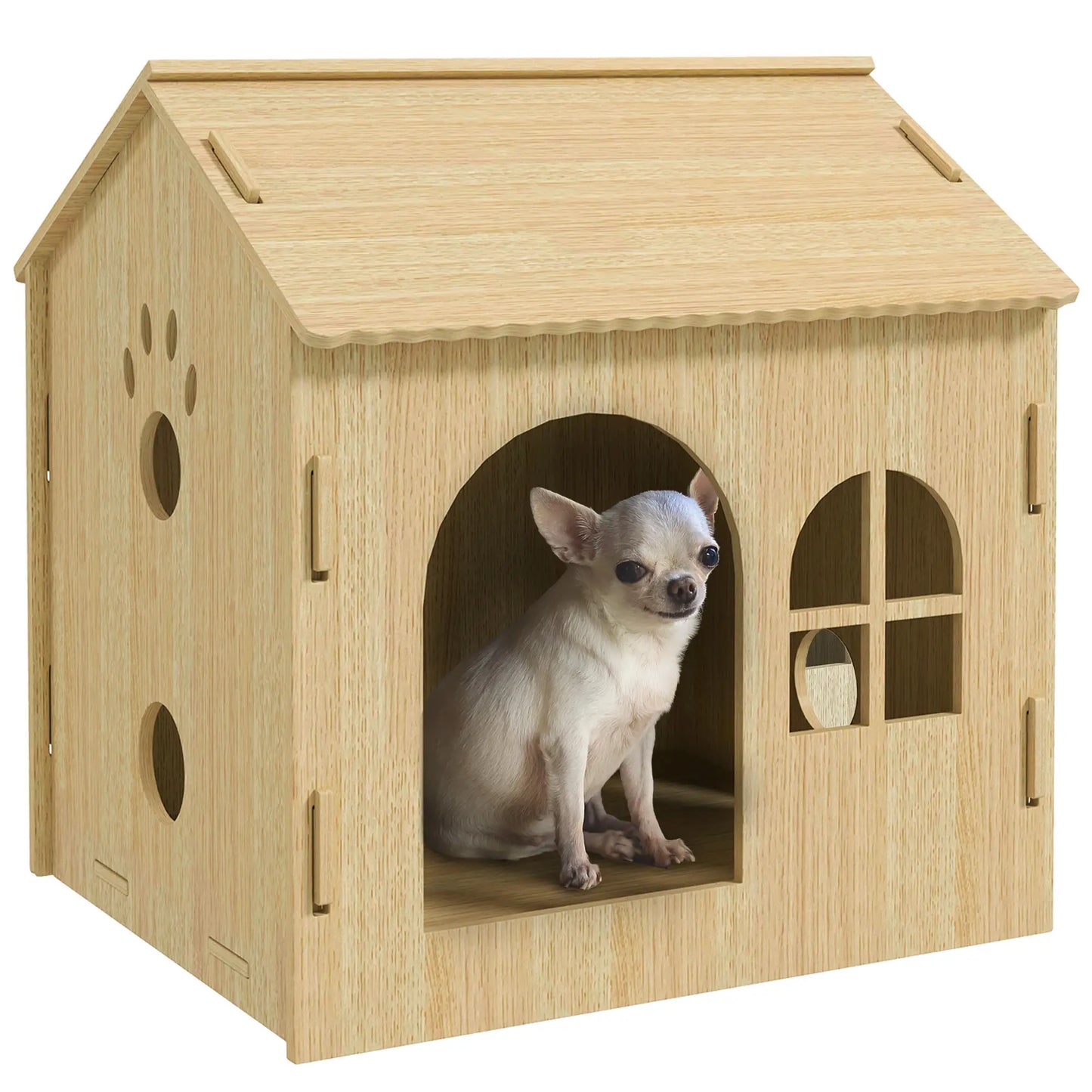 Nancy's Lagares Hondenhok - Hondenkennel - Hondenverblijf - Eiken - ± 50 x 40 x 50 cm