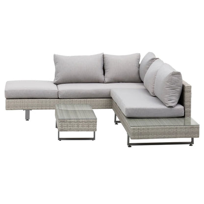 Nancy's Lousa Loungeset - Tuinset - Loungebank - Lounge Set - Grijs