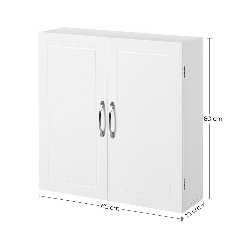 Nancy's Besozzo Badkamerkast Hangend - Badkamermeubel - Wit - ± 60 x 20 x 60 cm