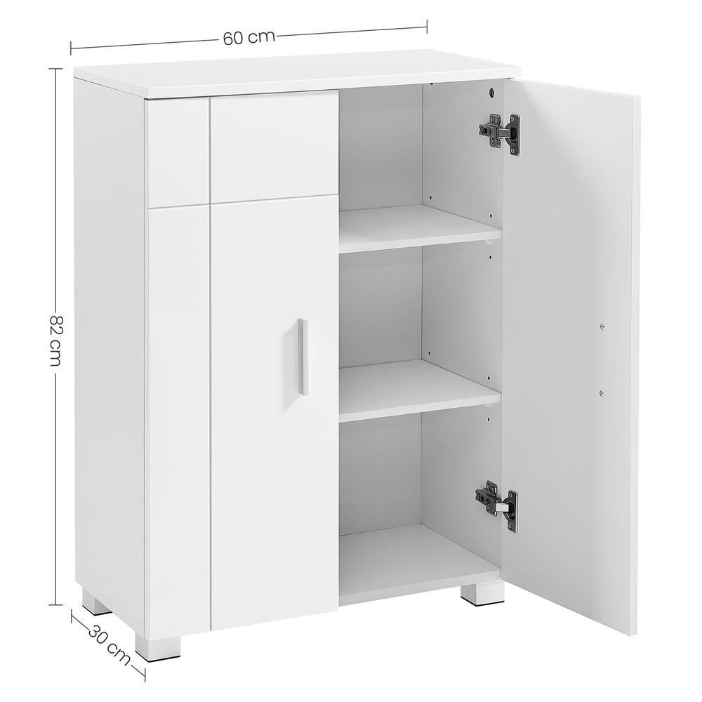 Nancy's Bettola Badkamerkast - Badkamermeubel - Wit - ± 60 x 30 x 80 cm