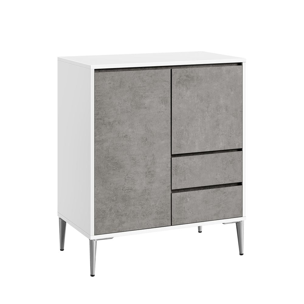 Nancy's Basiglio Chest of Drawers - Dresser - Sideboard - Storage Cabinet - Concrete Grey - 70 x 40 x 85 cm