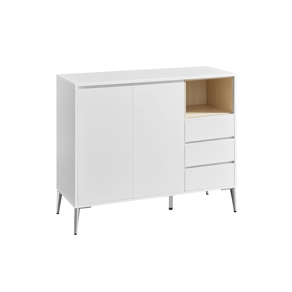 Nancy's Basillicata Commode - Dressoir - Opbergkast - Sideboard - Wit - ± 105 x 40 x 85 cm