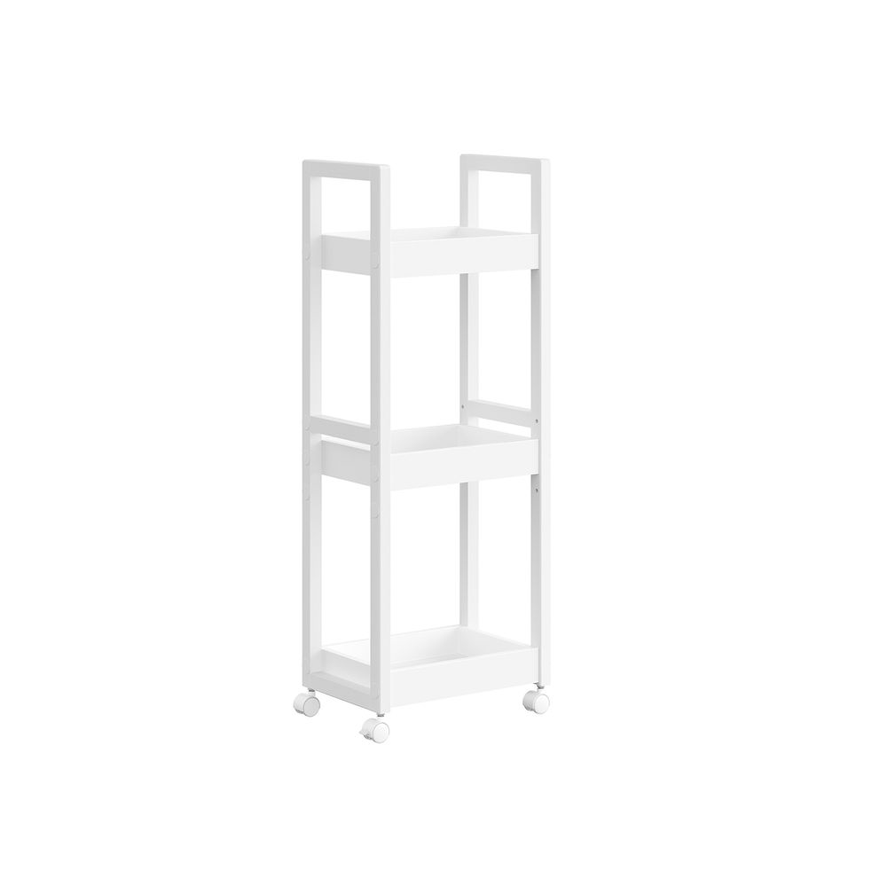 Nancy's Belluno Bathroom shelf - Bathroom cabinet on wheels - White - 30 x 20 x 80 cm