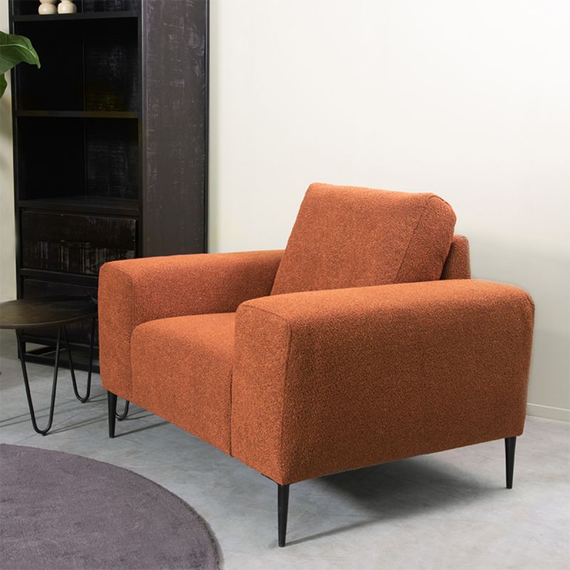 LABEL51 Ferraro 1-seater sofa Rust red 112x88x85 cm