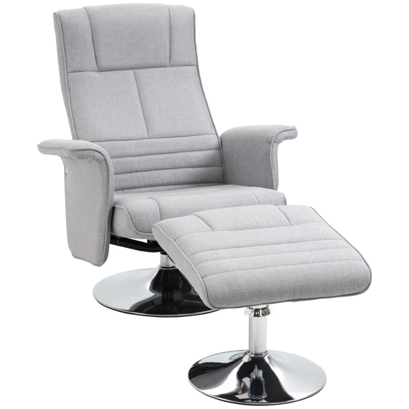 Nancy's Gemeos Massagestoel - Relaxfauteuil - Relaxstoel - 8 Massagepunten - Verstelbare rugleuning - Grijs