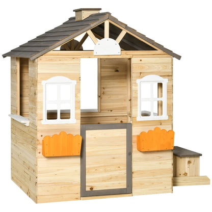 Nancy's Valverde Playhouse - Maison de jeux pour enfants pour l'extérieur - Bois de pin - ± 115 x 95 x 135 cm