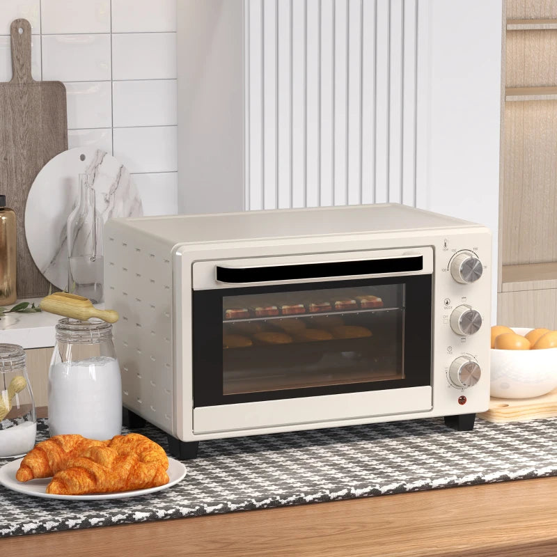 Nancy's Amantea Oven - Mini-oven - Bakoven - 21 Liter - Roomwit - Inclusief accessoires