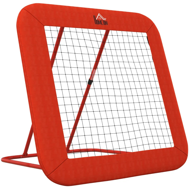 Nancy's Bozen Voetbaldoel - Voetbalgoal - Voetbalnet - Verstelbare Hoek - Rood - ± 130 x 120 x 108-120 cm