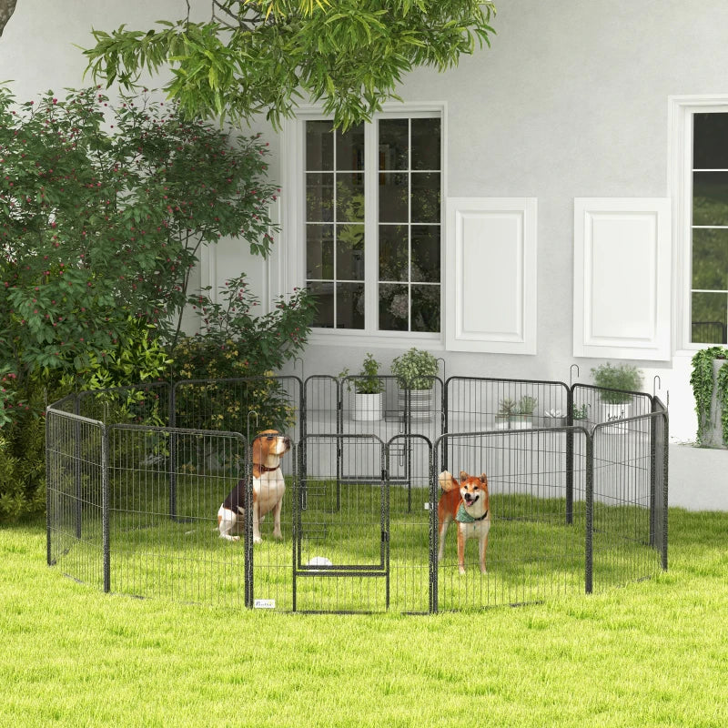 Nancy's Pindelo Fence - Animal Shelter - Puppy Run - Grey - Steel