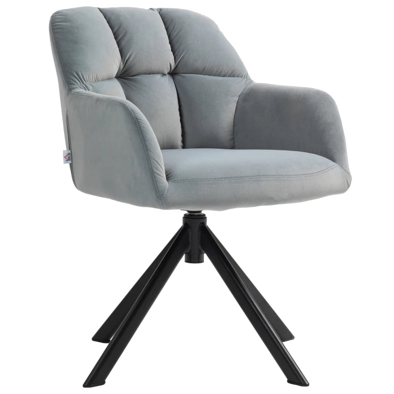 Nancy's Fervenca Fauteuil - Relax stoel - Loungestoel - Draaibaar - Grijs - Fluweel