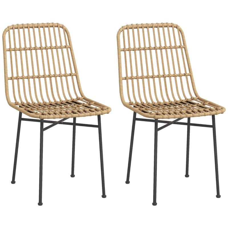 Nancy's Ordem Eetkamerstoelen - Stoel - Set van 2 Eetkamerstoelen - Rotan