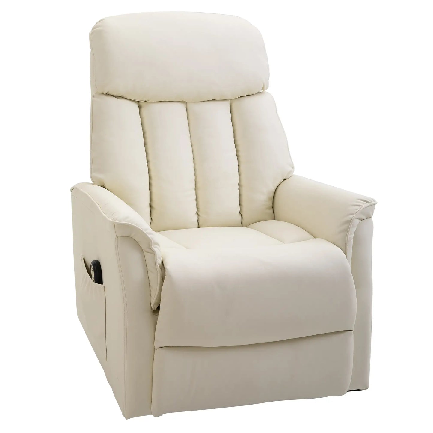 Nancy's Alcaide Sta op stoel - Opsta stoel - Seniorenstoel - Relaxfauteuil - Beige - Kunstleer