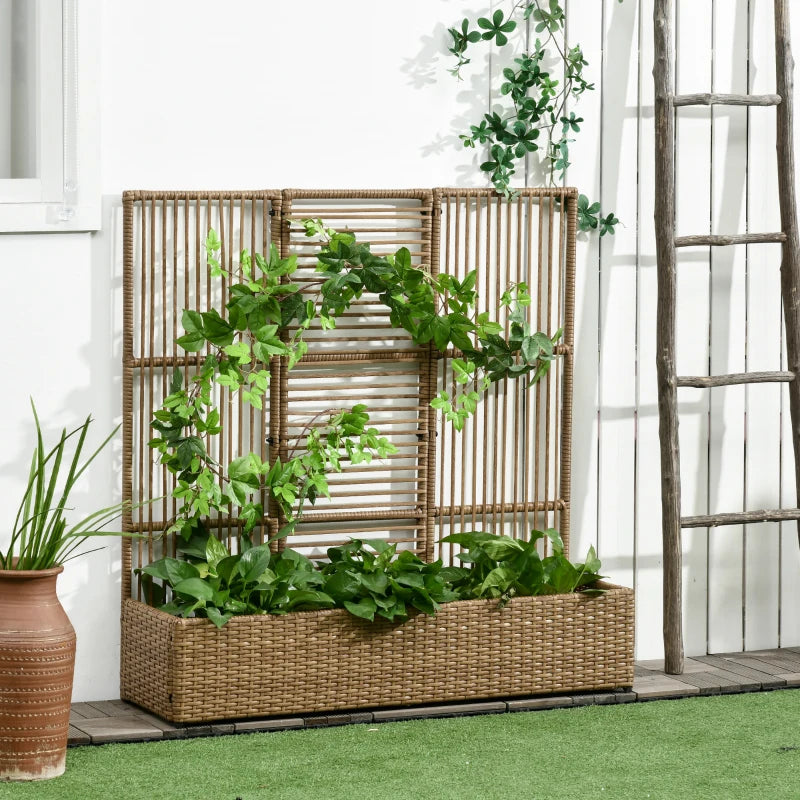 Nancy's Bemposta Plantenbak - Bloembak - Tuinbed - Bloembed - Zand- Rotan ± 100 x 100 x 30 cm