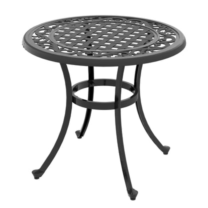 Nancy's Louerdo Balkontafel - Terrastafel - Bistrotafel - Tuintafel - Zwart - ± 60 x 60 x 55 cm