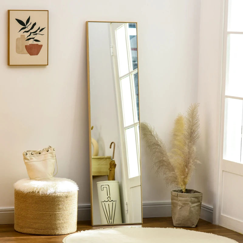 Nancy's Marinha Standing Mirror - Clothes Mirror - Silver / Light Brown - 40 x 150 cm