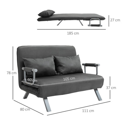 Nancy's Jaywick 2-seater sofa - sofa bed with armrest 3-in-1 armchair guest bed folding mattress folding bed chaise longue